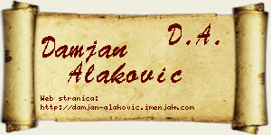 Damjan Alaković vizit kartica